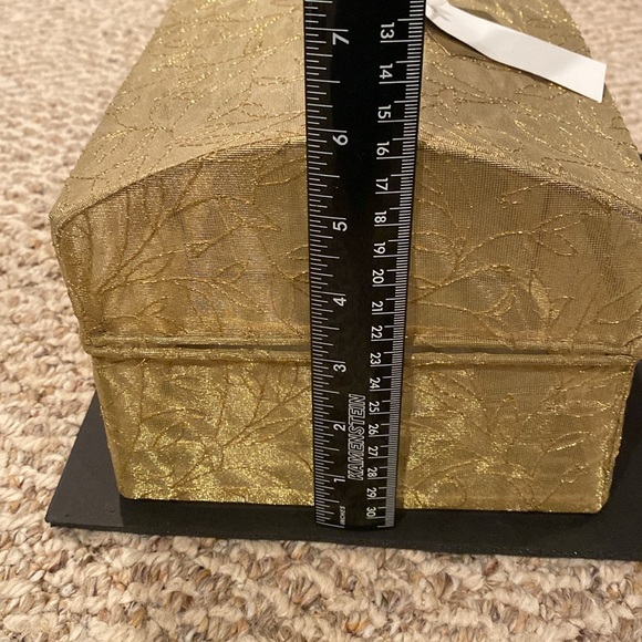 NWT & Vintage Set of 2 Gold Mesh Stacking Storage Boxes - Picture 4 of 13